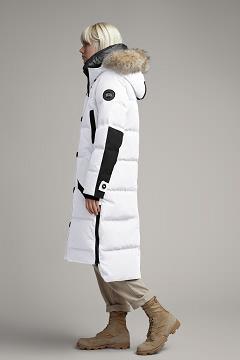 Chamarras Canada Goose Mujer Mexico - Aldridge Abrigos Black Label Blancos SL5479312